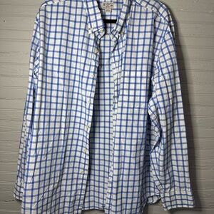 J. Crew Blue and White Plaid Men's Shirt